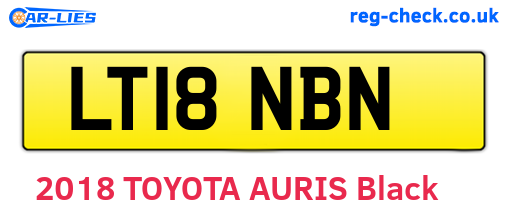 LT18NBN are the vehicle registration plates.