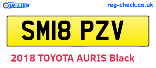 SM18PZV are the vehicle registration plates.
