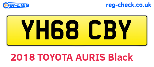 YH68CBY are the vehicle registration plates.