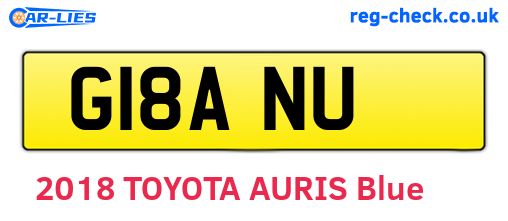 G18ANU are the vehicle registration plates.