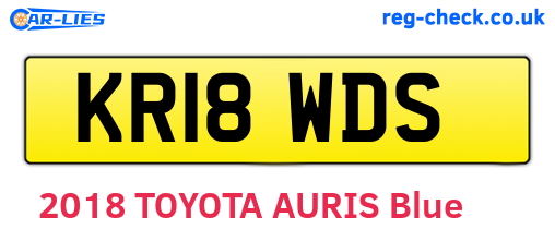 KR18WDS are the vehicle registration plates.