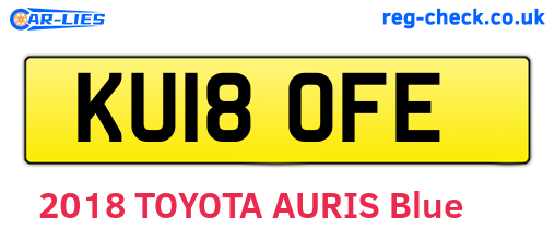 KU18OFE are the vehicle registration plates.