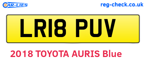 LR18PUV are the vehicle registration plates.