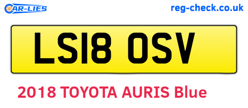 LS18OSV are the vehicle registration plates.