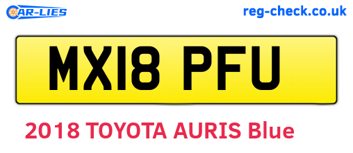 MX18PFU are the vehicle registration plates.