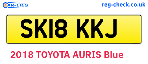 SK18KKJ are the vehicle registration plates.