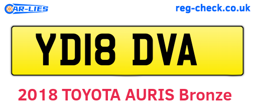 YD18DVA are the vehicle registration plates.