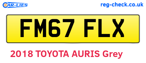 FM67FLX are the vehicle registration plates.