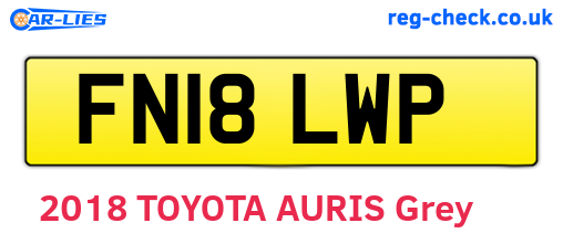 FN18LWP are the vehicle registration plates.