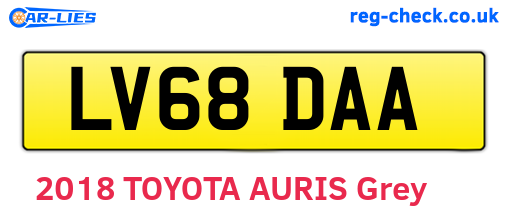 LV68DAA are the vehicle registration plates.