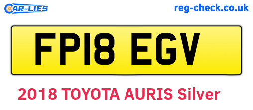 FP18EGV are the vehicle registration plates.