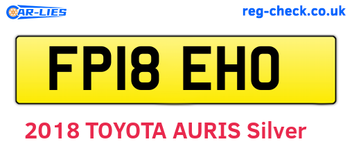 FP18EHO are the vehicle registration plates.