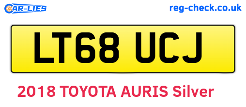 LT68UCJ are the vehicle registration plates.