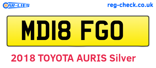 MD18FGO are the vehicle registration plates.