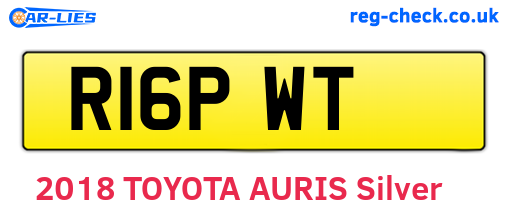 R16PWT are the vehicle registration plates.
