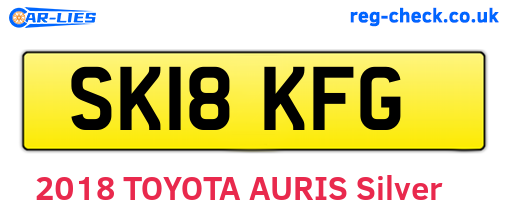 SK18KFG are the vehicle registration plates.