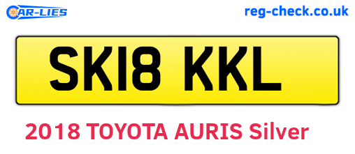 SK18KKL are the vehicle registration plates.