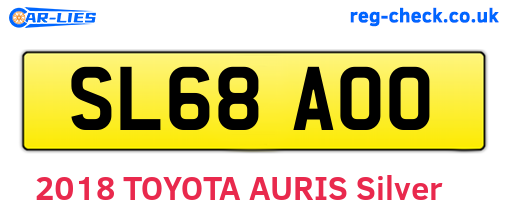 SL68AOO are the vehicle registration plates.