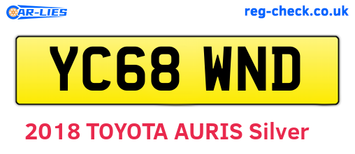 YC68WND are the vehicle registration plates.