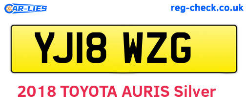 YJ18WZG are the vehicle registration plates.