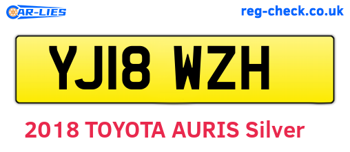YJ18WZH are the vehicle registration plates.