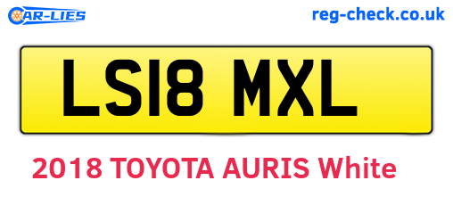 LS18MXL are the vehicle registration plates.