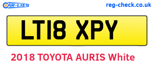 LT18XPY are the vehicle registration plates.