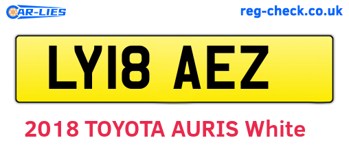 LY18AEZ are the vehicle registration plates.