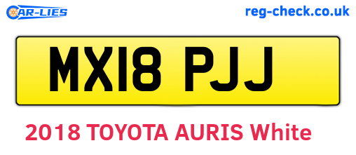 MX18PJJ are the vehicle registration plates.