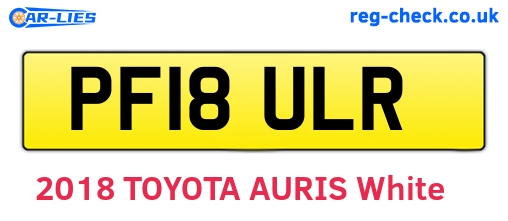 PF18ULR are the vehicle registration plates.