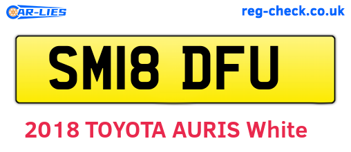 SM18DFU are the vehicle registration plates.