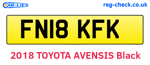 FN18KFK are the vehicle registration plates.