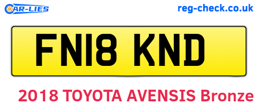 FN18KND are the vehicle registration plates.
