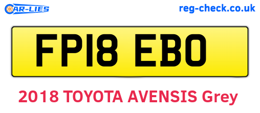 FP18EBO are the vehicle registration plates.
