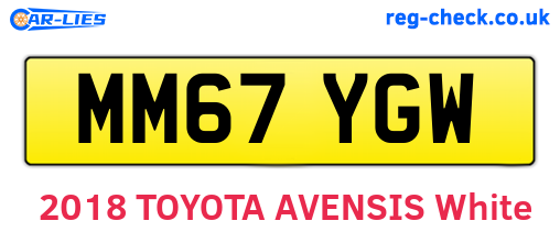 MM67YGW are the vehicle registration plates.