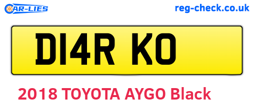 D14RKO are the vehicle registration plates.