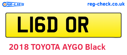 L16DOR are the vehicle registration plates.