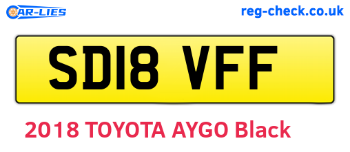 SD18VFF are the vehicle registration plates.