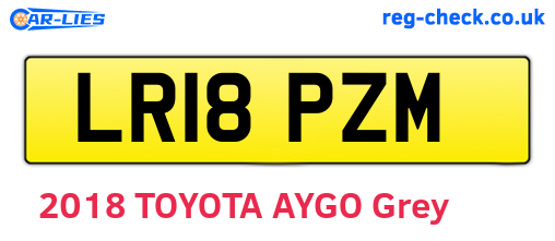 LR18PZM are the vehicle registration plates.