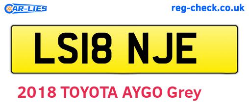 LS18NJE are the vehicle registration plates.