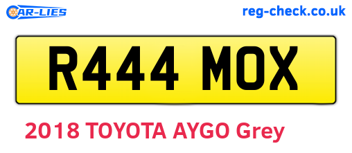 R444MOX are the vehicle registration plates.