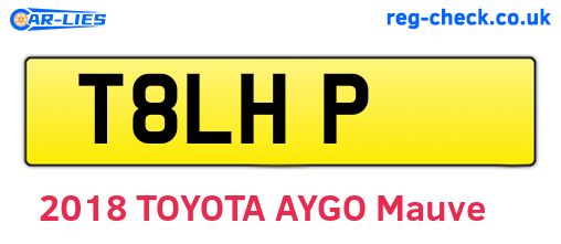T8LHP are the vehicle registration plates.