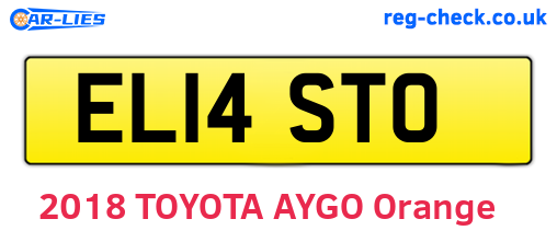 EL14STO are the vehicle registration plates.