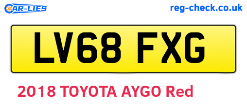 LV68FXG are the vehicle registration plates.