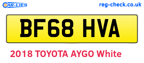 BF68HVA are the vehicle registration plates.