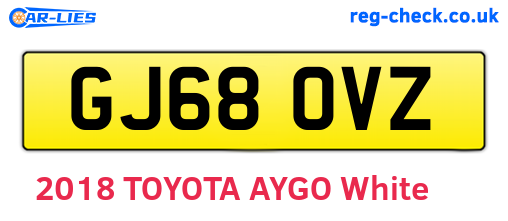 GJ68OVZ are the vehicle registration plates.