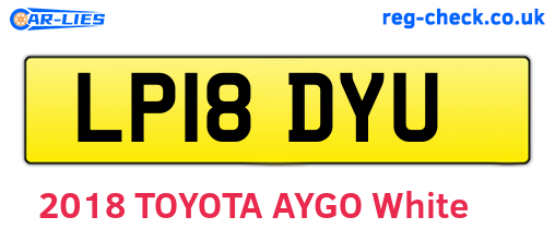 LP18DYU are the vehicle registration plates.