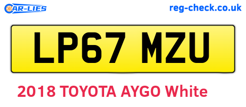 LP67MZU are the vehicle registration plates.