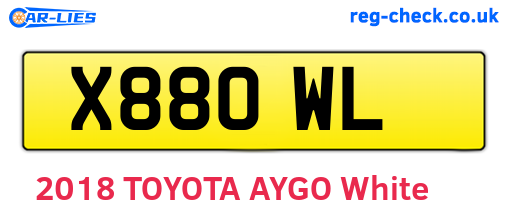X88OWL are the vehicle registration plates.