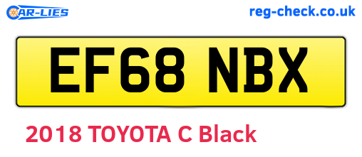 EF68NBX are the vehicle registration plates.